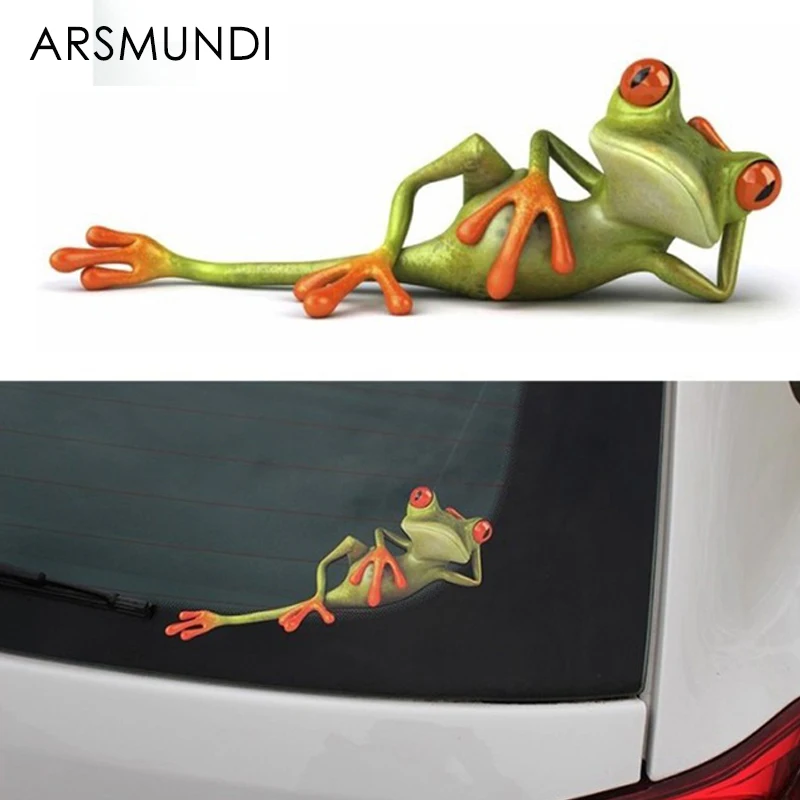 Забавная Автомобильная 3D наклейка в виде лягушек Новое поступление Виниловая
