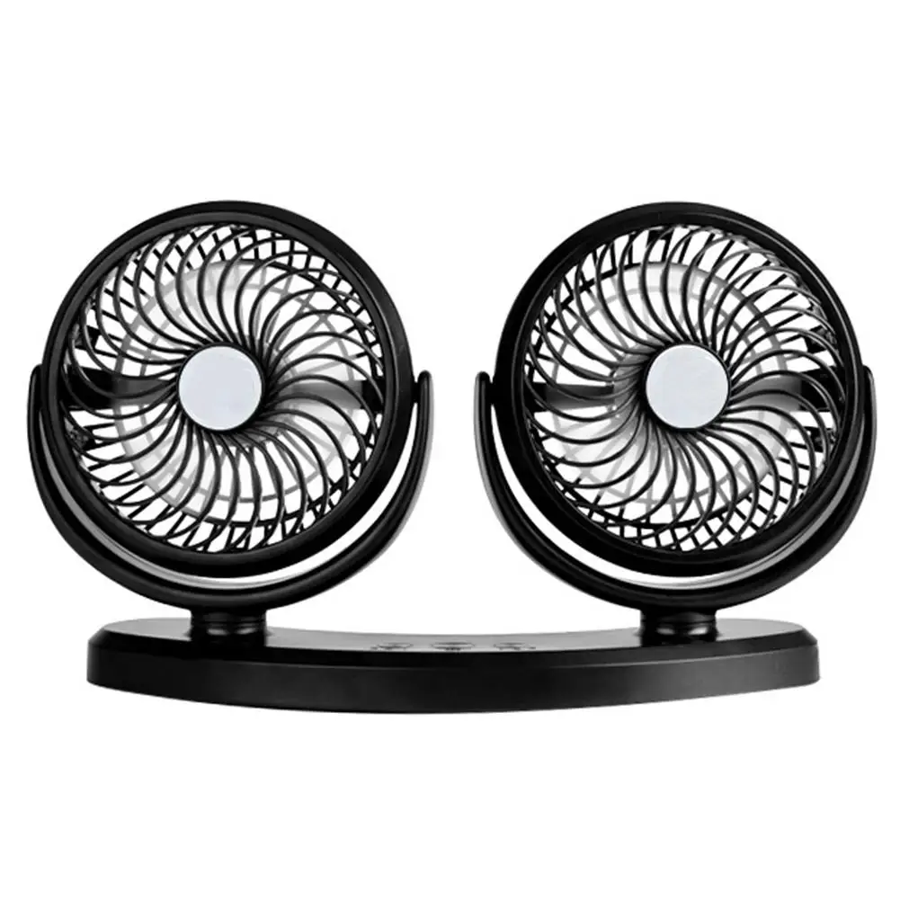 Солнечный вентилятор автомобильный кулер USB с двойной головкой трехскоростной