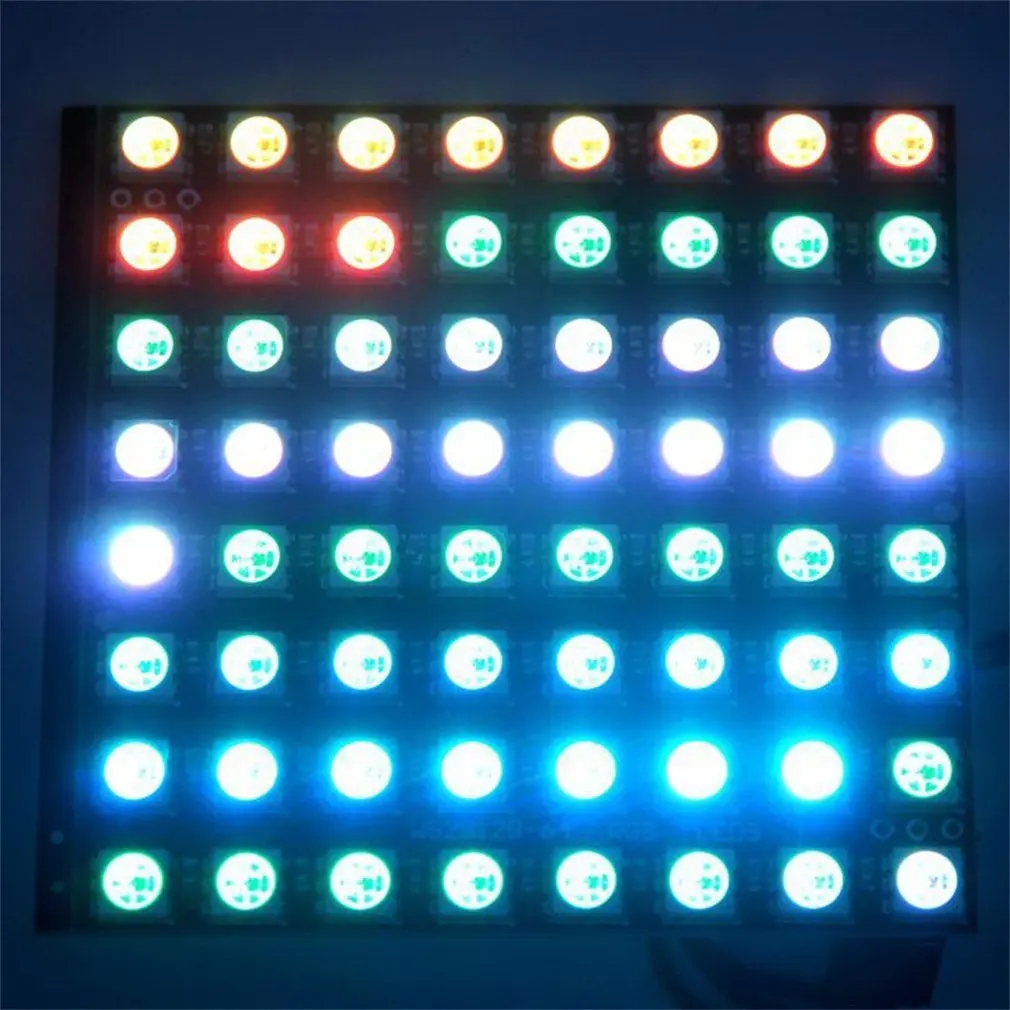 8x8 64 СВЕТОДИОДНЫЙ матричный WS2812 светодиодный 5050 RGB Полноцветный драйвер платы для Arduino