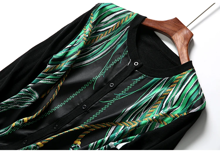 Новинка осени кардиганы с принтом модный шифоновый кардиган ALPHALMODA 3D вязаный в