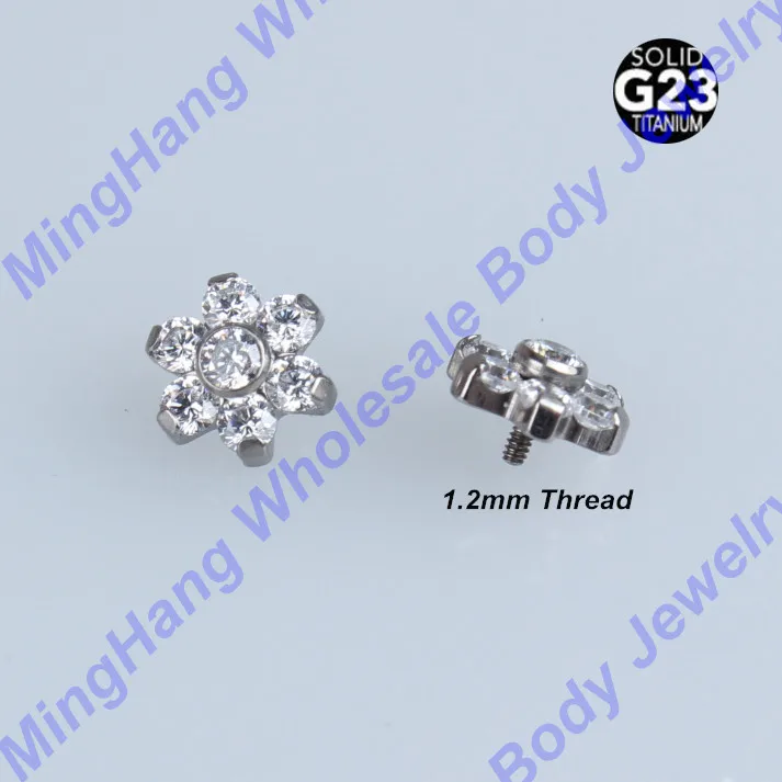 В партии товара по оптовой цене G23 Титан цветок Кожные Якорь Skin Дайвинг губ