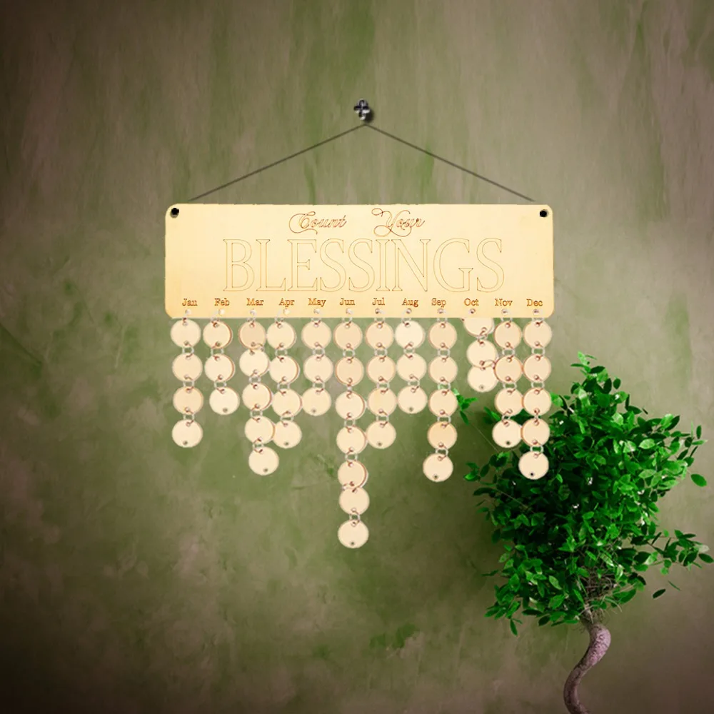 Деревянный подсчет ваших благ поделки висячие украшения знак специальные даты