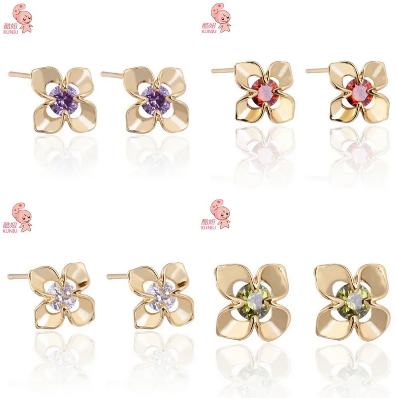 Новое прибытие Прекрасный дизайн элегантный цветок оптовая продажа 18 кг серьги