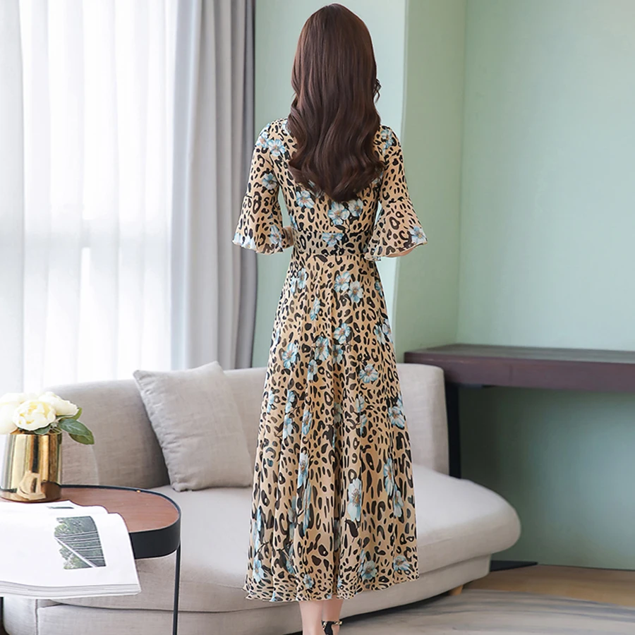 2019 Винтаж 3XL плюс размер Boho длинное платье макси летнее шифоновое пляжное миди с