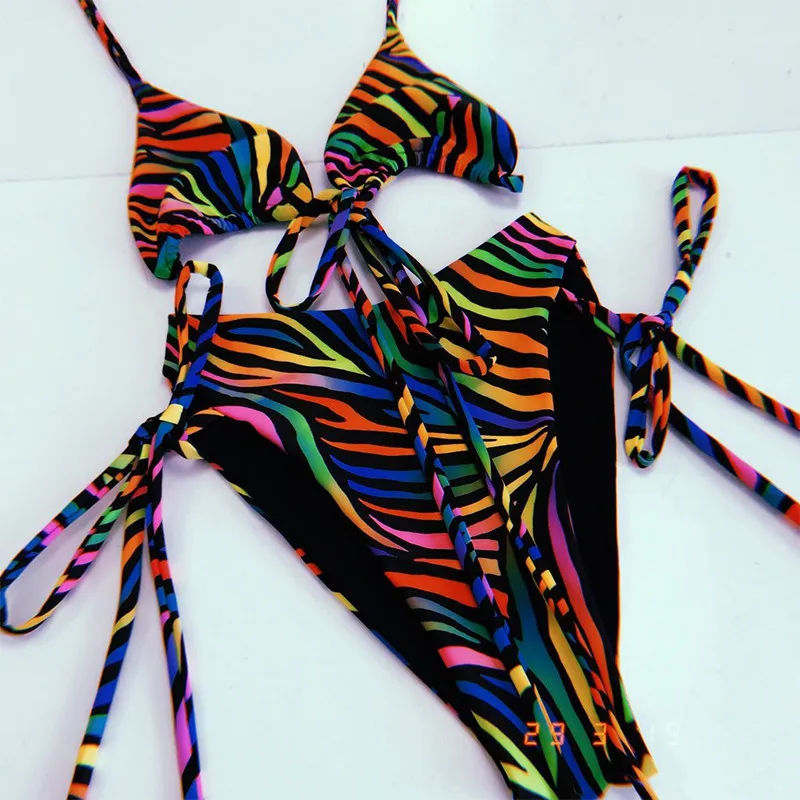 Bikinx спереди бикини с узлом высокой треугольники купальник женский сексуальный
