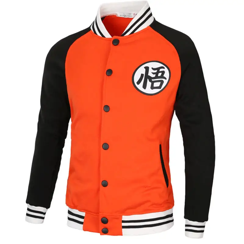 Orange with black Бренд, мужские толстовки с капюшоном, драконий жемчуг, пальто, повседневная мужская куртка, Moleton Masculino, тонкие хлопковые мужские толстовки, хип-хоп, XXXL - Цвет: Orange with black