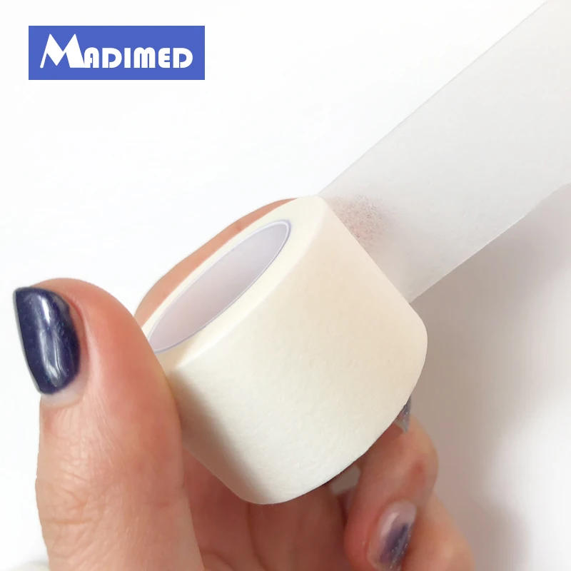 MADIMED Nail tape12 рулонов/лот 2 5 см x 9 1 м клейкая Нетканая дышащая Микропористая лента