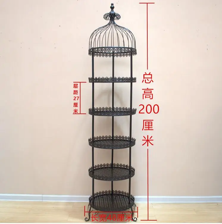 Полка с железной клеткой в европейском стиле полка для хранения обуви и сумок