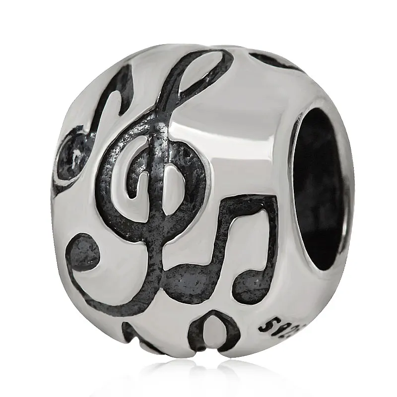 07 Soulbead 925 пробы серебро любовь Музыкальные инструменты талисманы Fit Pandora браслет бусины Кристалл музыкальная серия - Цвет: 07