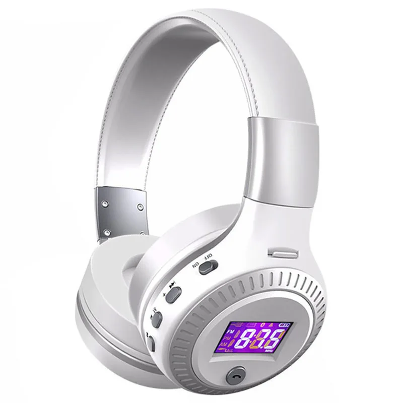 Zealot B19 беспроводные наушники Bluetooth гарнитура над ухом fm-радио мини Mp3 Play с мини-телефоном - Цвет: White