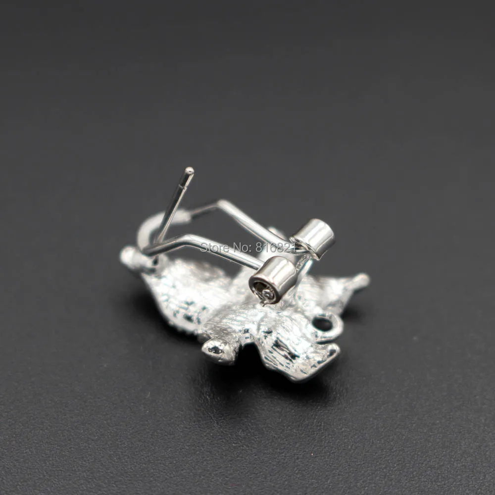 Клипсы для сережек с петлей вешалка цветок DIY металлические серьги гвоздики