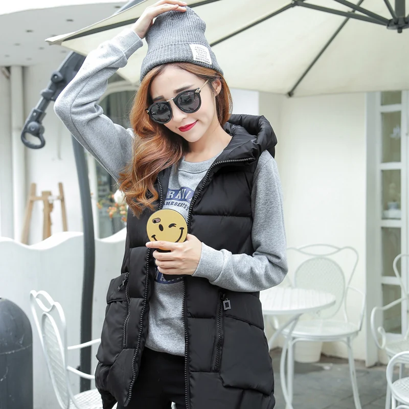 Женский зимний жилет новинка 2017 Модный женский длинный куртка без рукавов с