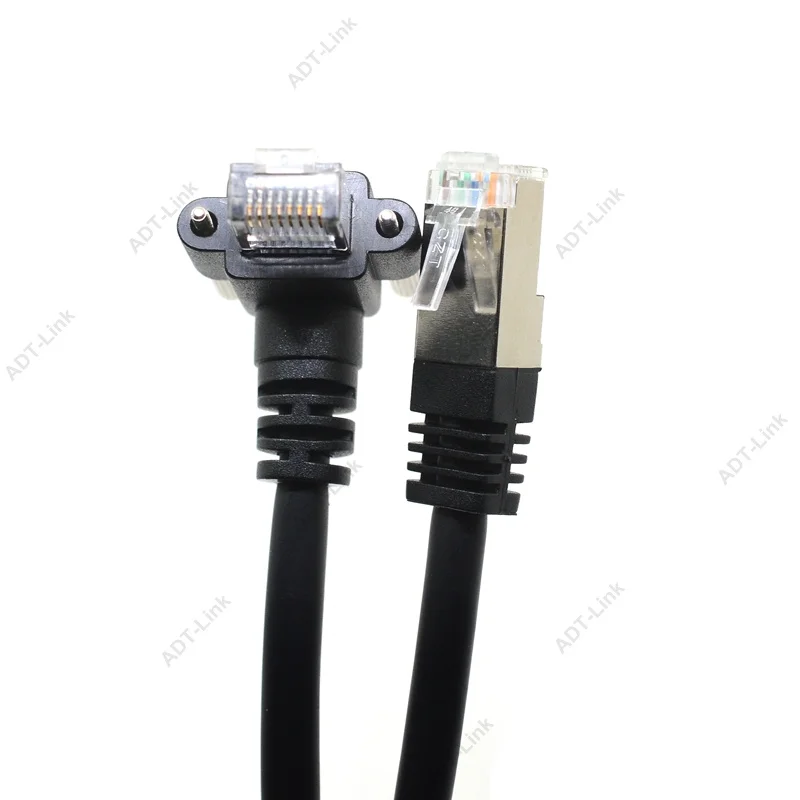GIGE Камера кабель GigE RJ45 винт для кабеля замок промышленный Камера машинного зрения большого диаметра из углеродистой стали 90 градусов угловой дизайн