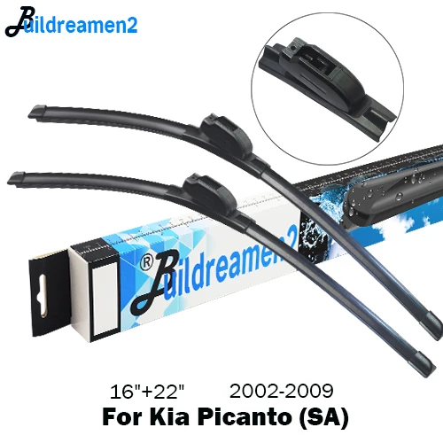 For Kia Picanto Buildreamen2 для Kia Picanto 2002- автомобильный резиновый стеклоочиститель передний стеклоочиститель, аксессуары - Цвет: For Kia Picanto