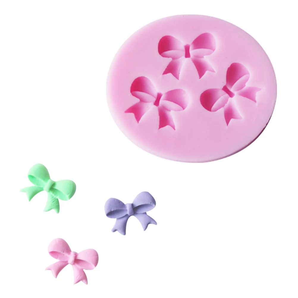 1 шт. силиконовая форма в форме банта с 3 отверстиями для украшения торта формы