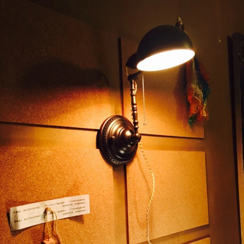 Ретро скандинавский настенный светильник старые Складные Настенные светильники