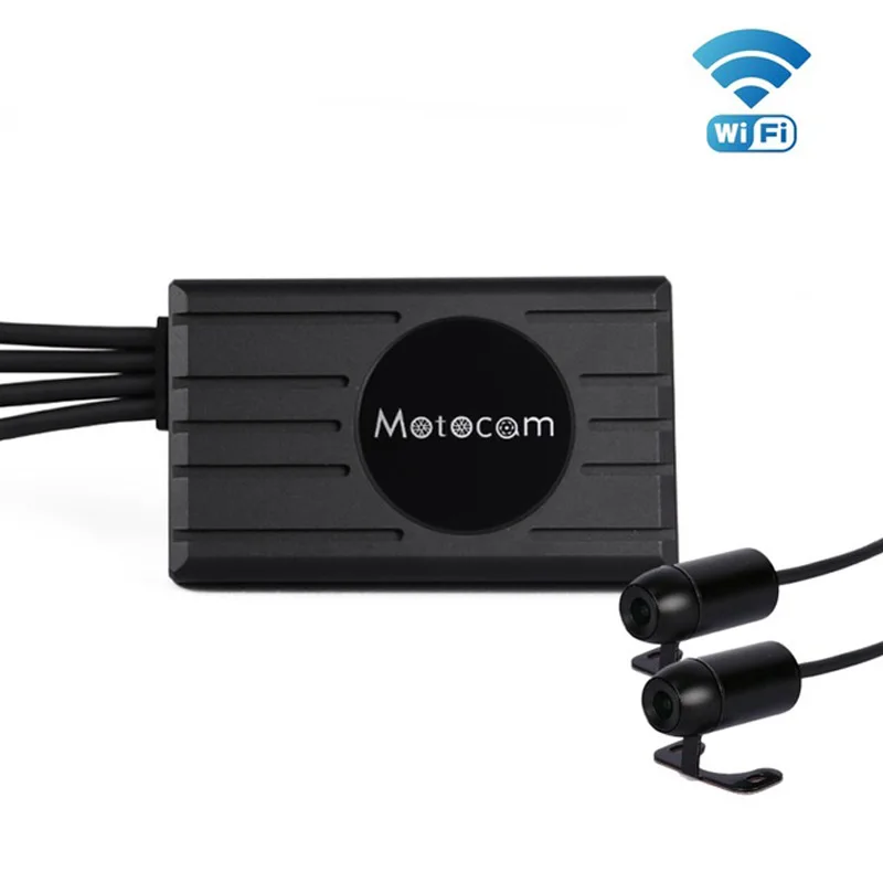 Оригинальный 2CH M2F WIFI двойной 1080p Full HD мотоциклетный видеорегистратор с