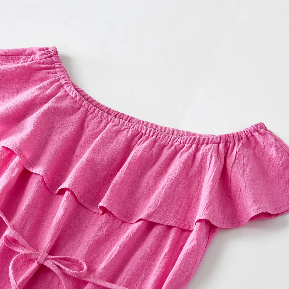 Платье для мамы и дочки летняя одежда Мама я плиссированное мини платье с