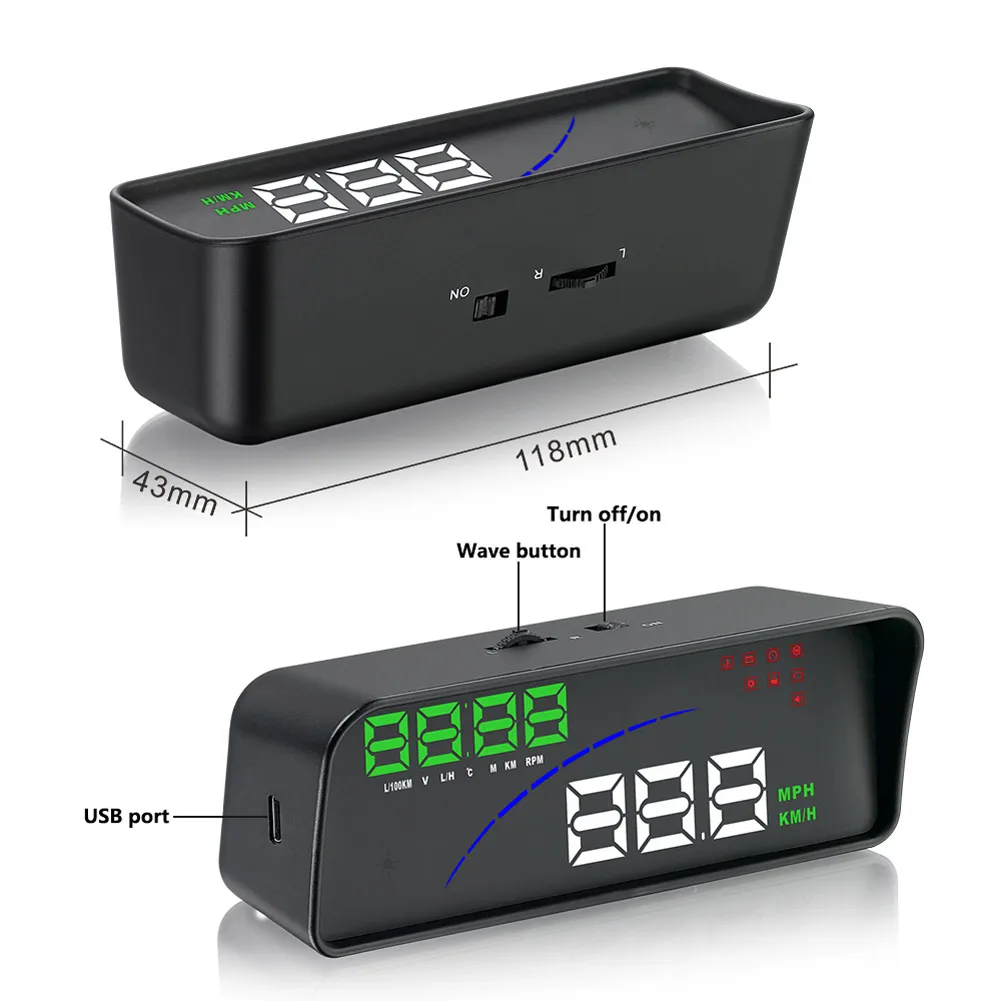 P9 HUD Автомобильный дисплей OBD2 Универсальный с 2 режимами отображения напряжения