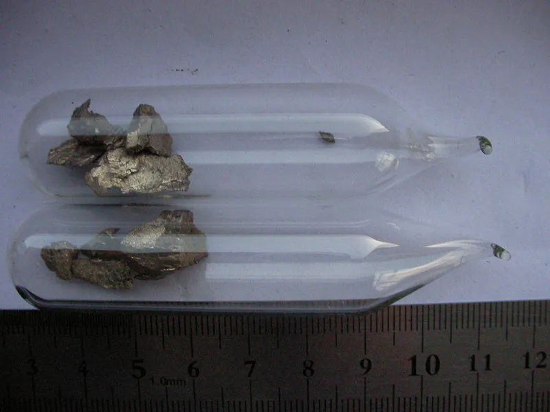 

5 gram 99.99% Ytterbium Metal in glass vial - Element 70 sample