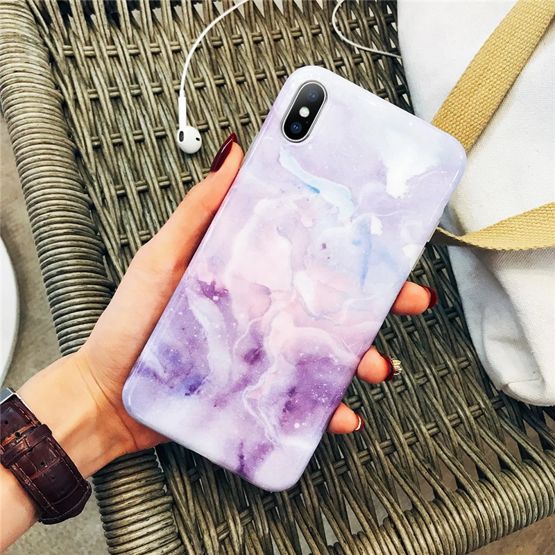 5497 Чехол для телефона Moskado для iPhone 6 6s 7 8 Plus Роскошный Глянцевый гранитный камень мраморная текстура чехол для iPhone 11 Pro X XS Max XR оболочка - Цвет: 5497