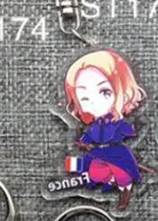 1 шт. аниме брелок APH Axis Powers Hetalia английский США де Китай Portachiavi красивый кулон DE Llaveros Doubleside брелок - Цвет: 1
