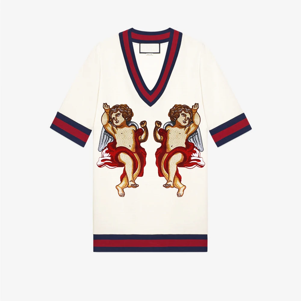 5 пар зеркальные тканевые нашивки с вышивкой ангельские мальчики|Заплатки| |