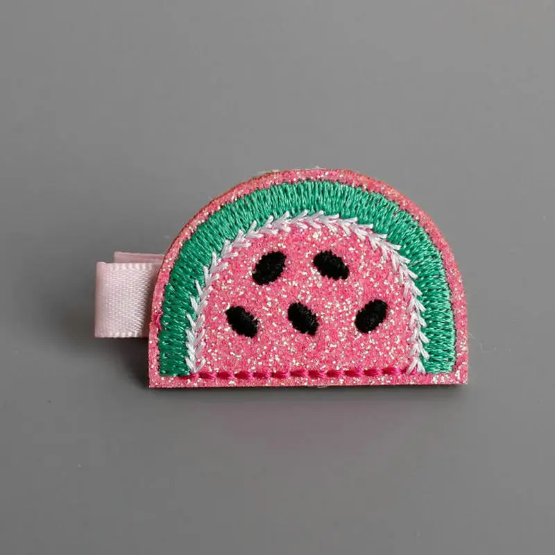 2 шт./компл. Детские аксессуары для волос заколки с вышивкой фруктов детей девочек