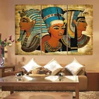 Модульная картина в рамке, настенный плакат с HD-печатью, современный холст, 3 шт., картина Фараона из древнего Египта для гостиной, домашний декор