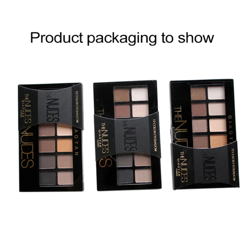 3 Styles 12 Colors Matte Pigment Glitter Eyeshadow Palette Nudes Neutral Eye Shadow Palettes Makeup Set R1 |