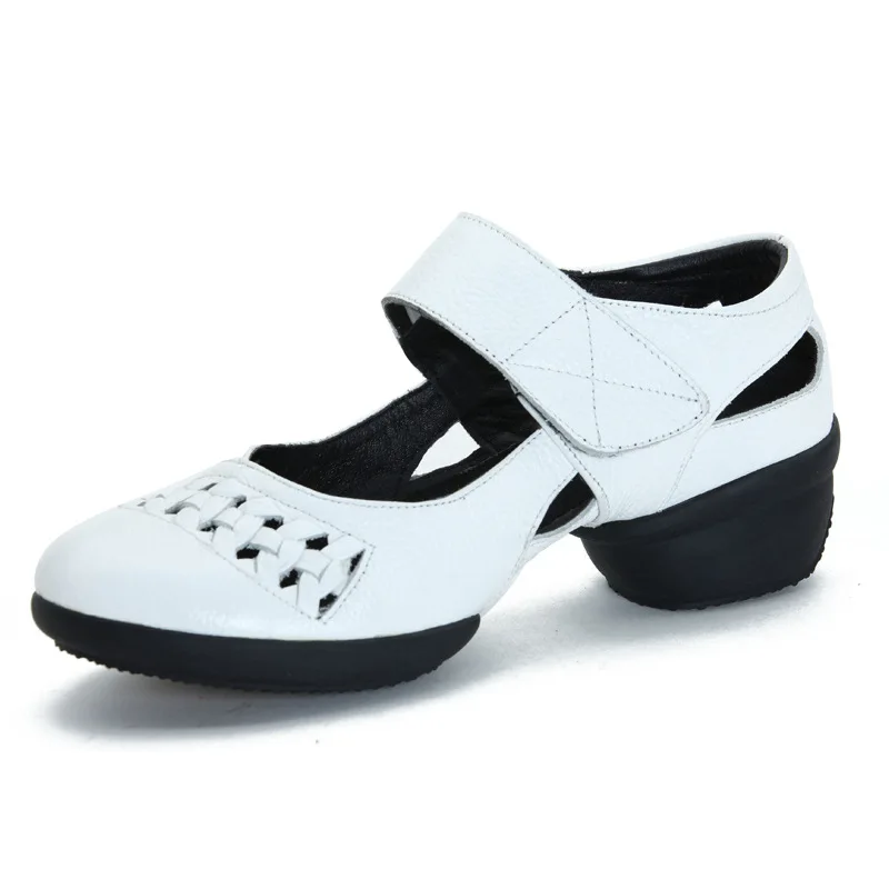 

Square Modern Dance Shoes Woman With Soft Bottom Leather Shoes Women Sandals Bottom Sneakers Dancing Shoes for women