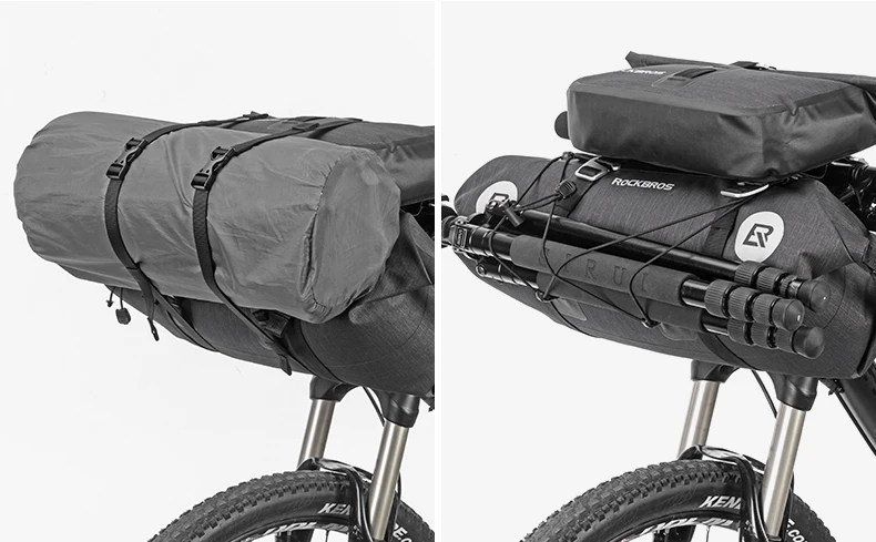 ROCKBROS водостойкие большой емкости велосипедные передние трубные мешки MTB Велоспорт Руль сумки Передняя рамка багажник велосипед pannier аксессуары