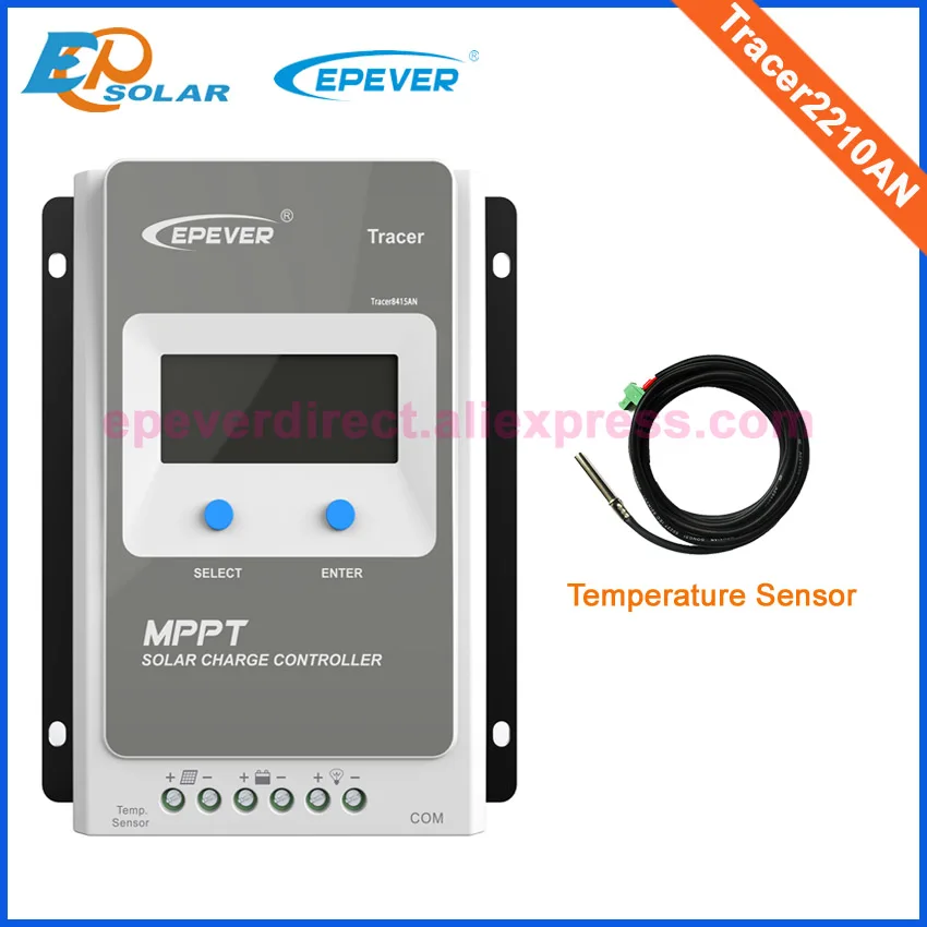 with sensor 20A контроллер EPEVER EPsolar MPPT солнечный регулятор отслеживания 12 В/24 В Авто Тип ЖК-экран MT50 дистанционный измеритель usb-кабель - Цвет: with sensor