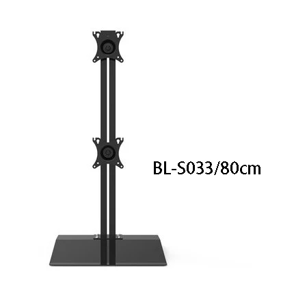 BL-S033-80cm height Настольная подставка напольная подставка полный движения вертикальное расположение двойной Экран монитор Держатель колонка, размеры на рост от 80/100/120 см - Цвет: BL-S033-80cm height