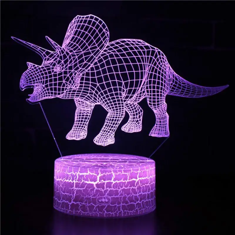 Dinosaur 8 Бушующий Раптор тираннозавр рекс все виды динозавров с 7 цветов светильник для украшения дома лампа Оптическая иллюзия Прямая поставка - Испускаемый цвет: Dinosaur 8