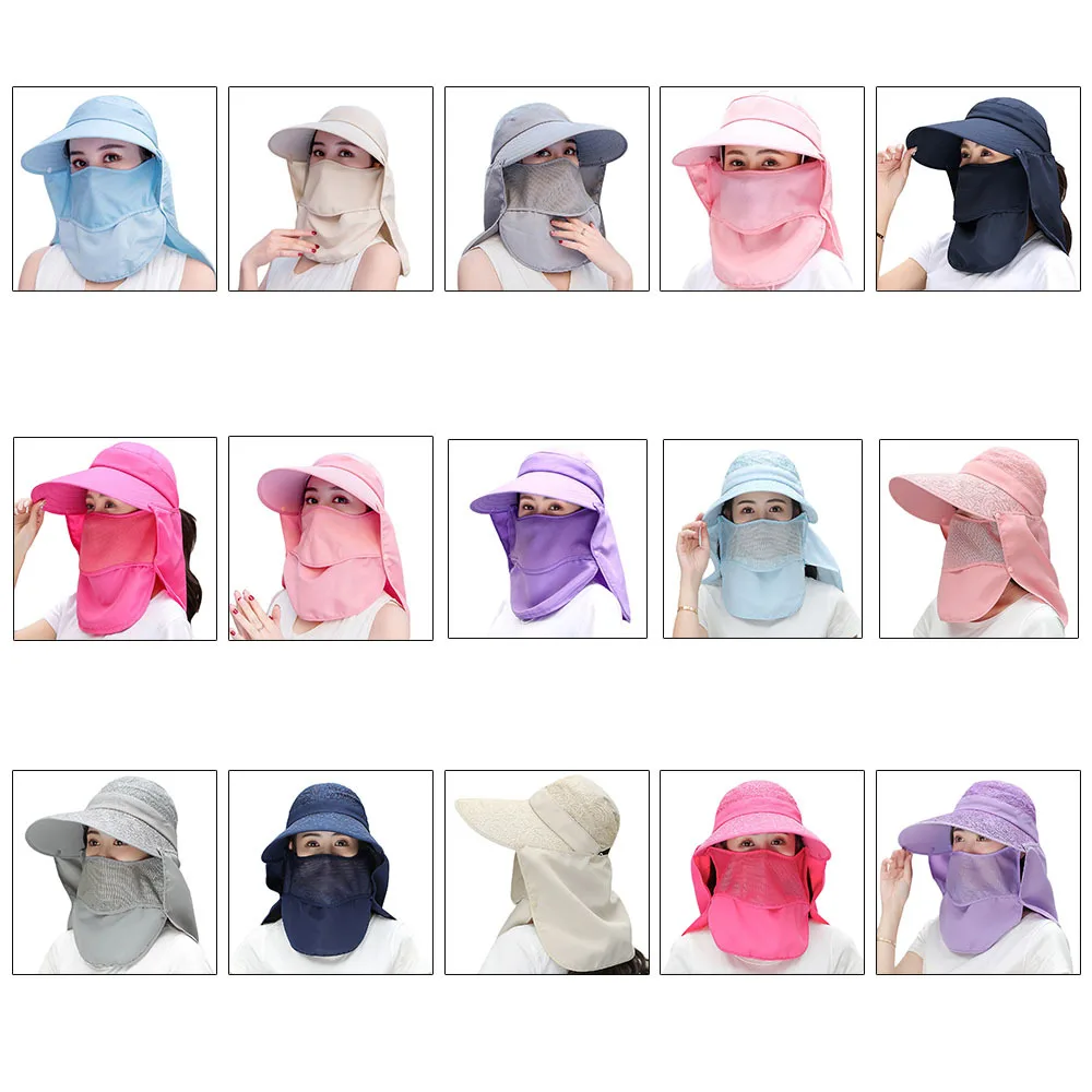 Женская Солнцезащитная шапка складывающаяся шляпа от солнца и 15 цветов