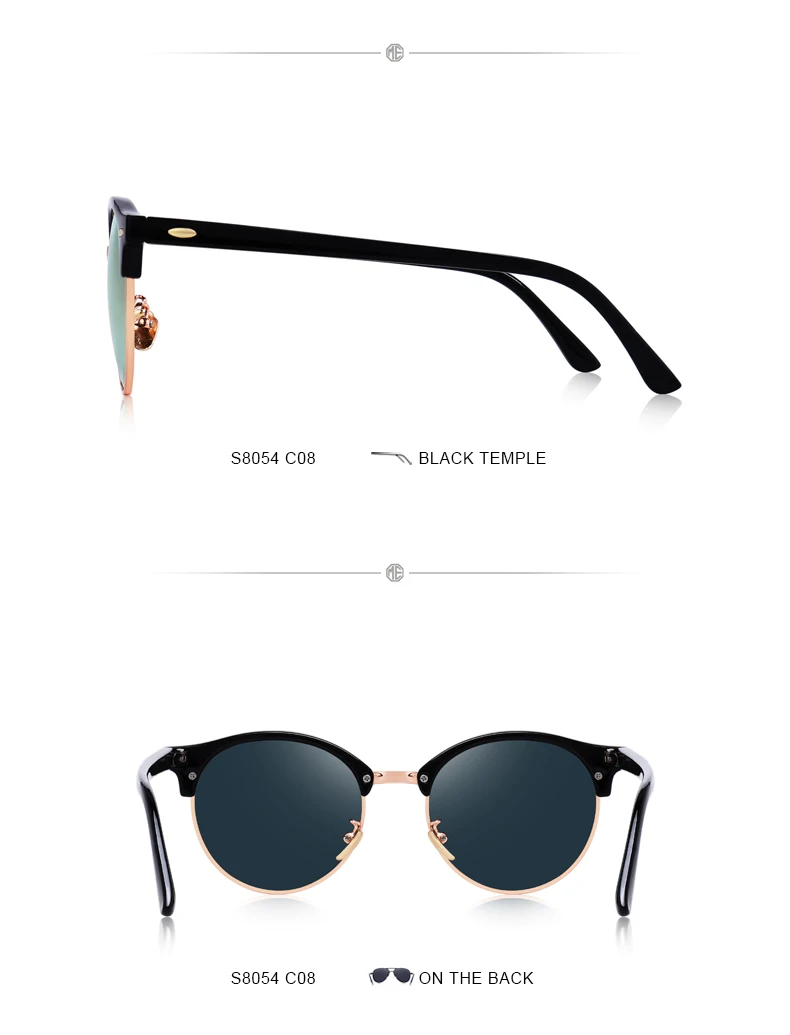 MERRYS DESIGN Men Women Classic Retro Rivet Polarized Sunglasses Unisex Glasses Fashion Male Eyewear UV400 Protection S8054N
