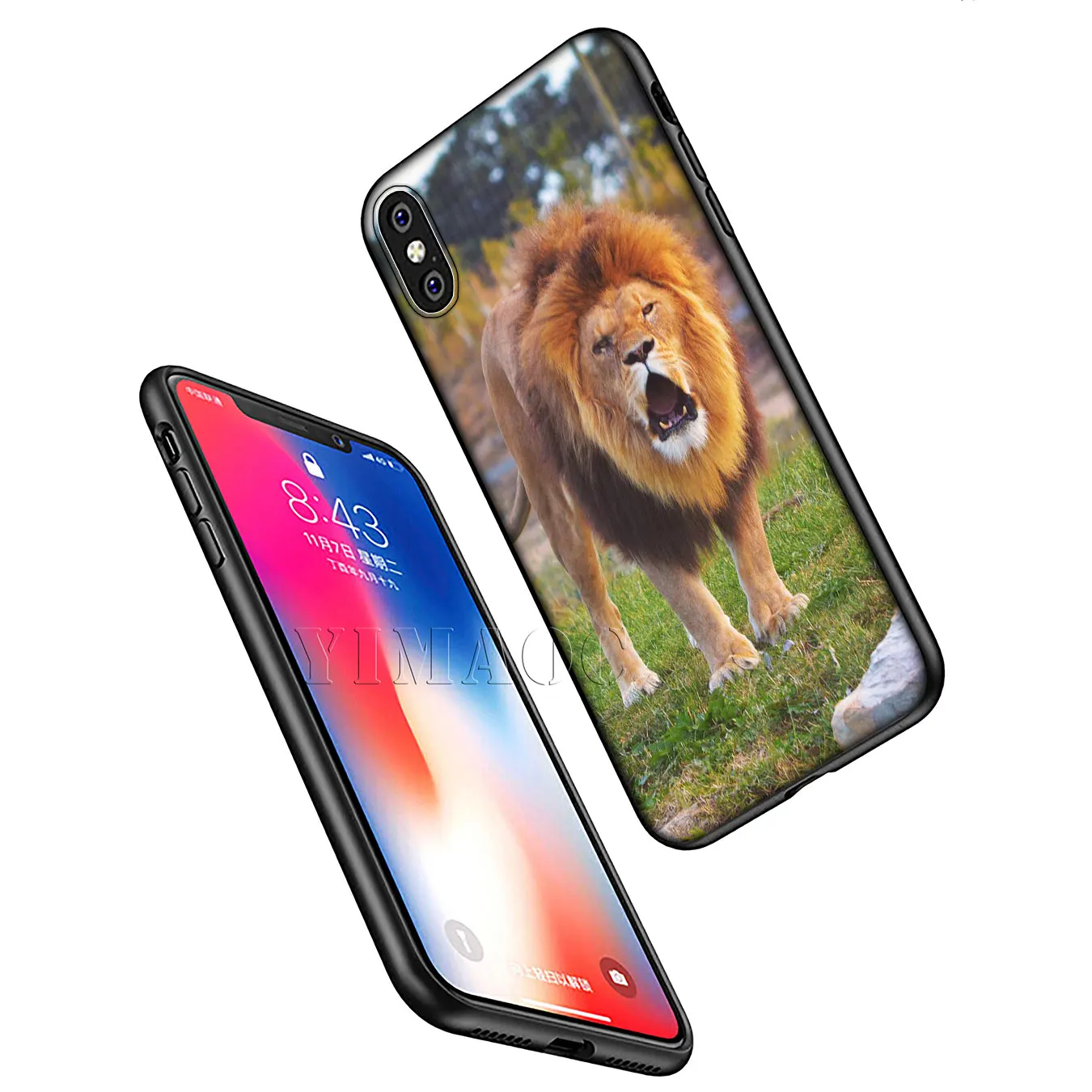 YIMAOC черный тигр лев леопард Мягкий силиконовый чехол для телефона iPhone XR X XS Max 6 6S 7 8