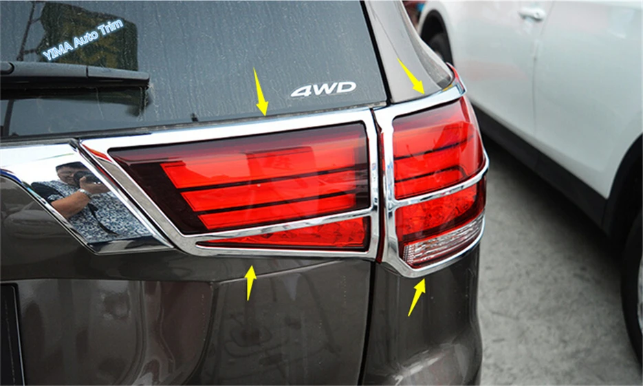 Lapetus Car Styling Chrome Rear Tail Lights Lamp Frame Cover Trim Kit Fit For Mitsubishi Outlander 2016 2017 2018 / ABS | Автомобили и