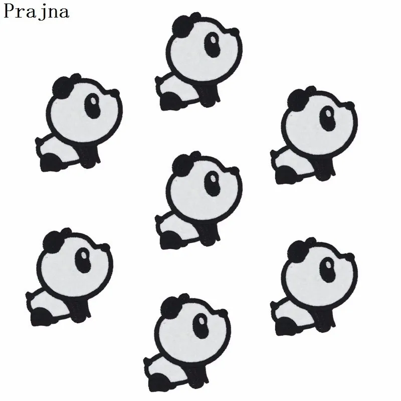 Prajna 10 шт. Симпатичные наклейки с животными утюгом мультяшная панда недорогие