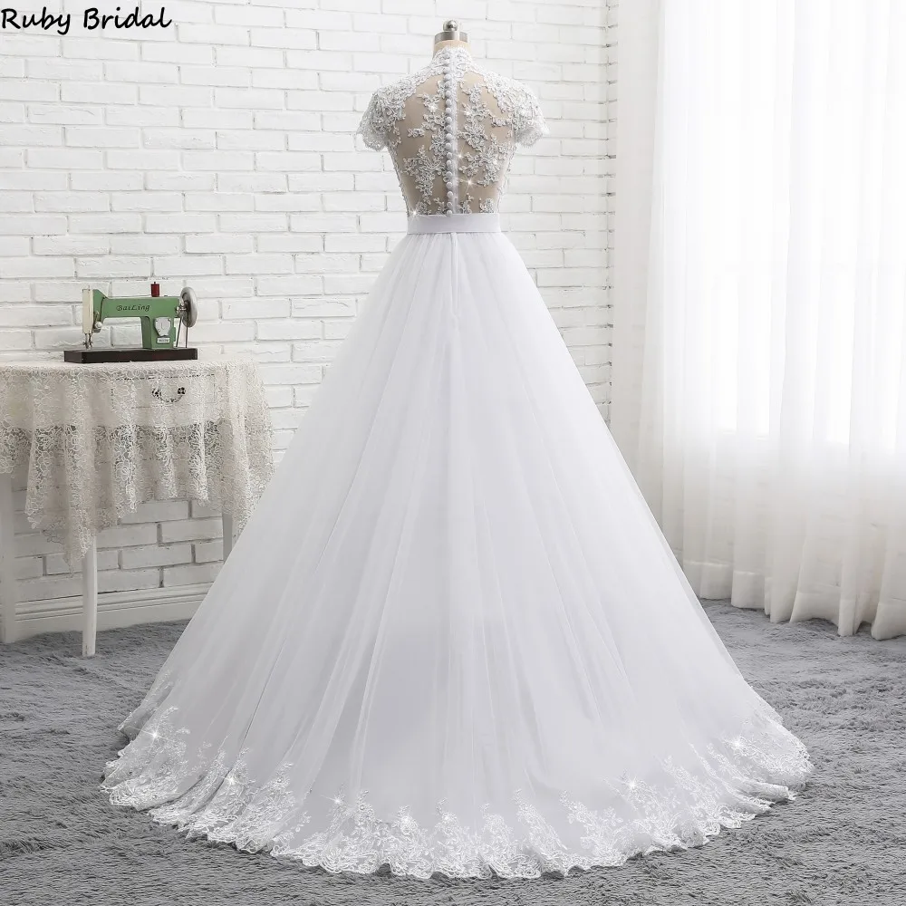 Свадебное платье Ruby Bridal элегантное бальное с коротким рукавом свадебные платья