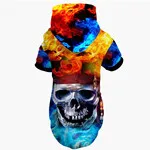 3D печатных домашних животных одежда зимние теплые мягкие уникальный Дизайн собака балахон S-6XL с поводка отверстия для малых большой собаки кошки костюм пальто