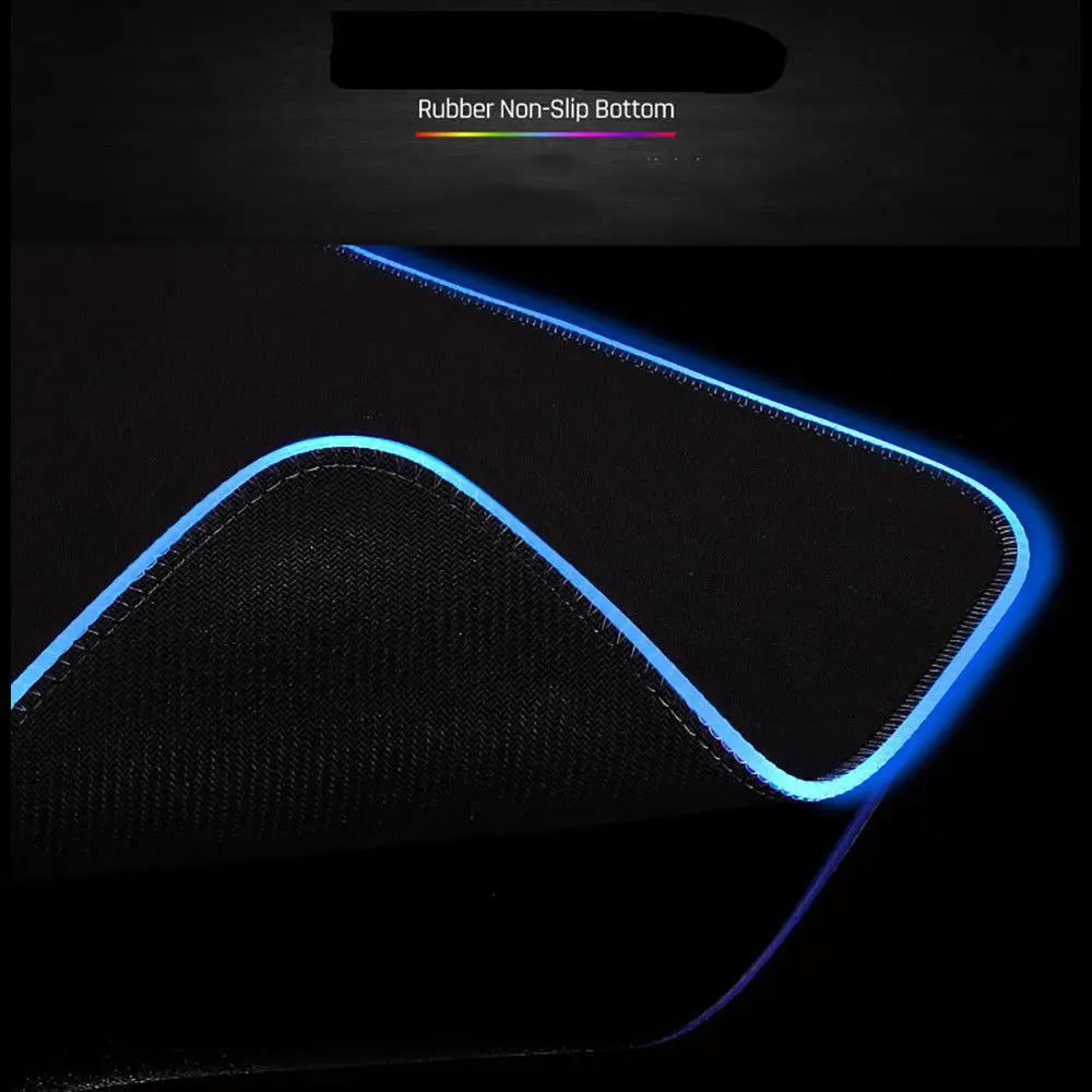 2 размера большой светодиодный RGB коврик для мыши USB Проводное освещение игровой