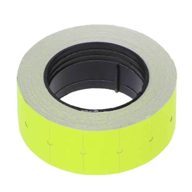 Цвет: желтый 500 шт/рулон цветной ценник бумажная бирка отметка наклейка для MX-5500 этикетировочный пистолет самоклеящийся дизайн ценник Розничные бирки - Цвет: Цвет: желтый