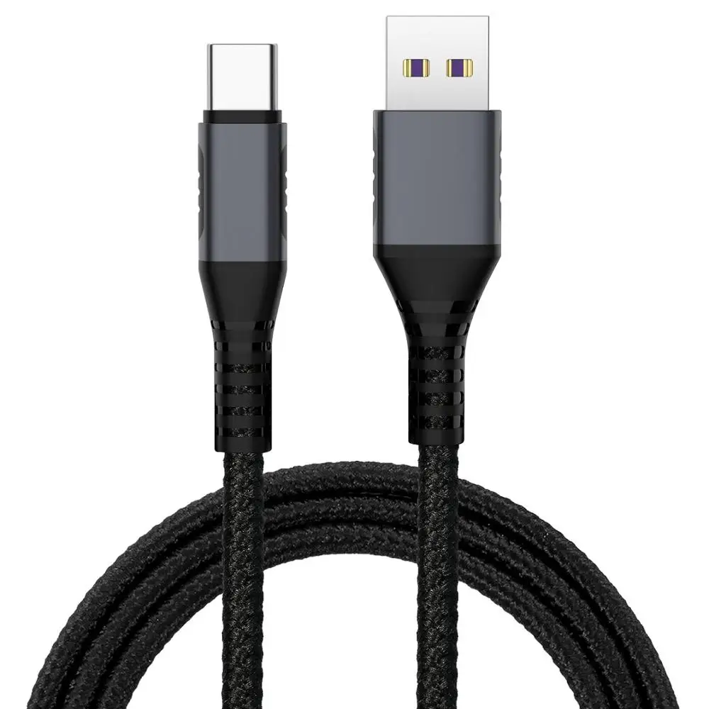 Usb type C супер зарядный кабель для Huawei Mate 10 20 USB C быстрое зарядное устройство Шнур для Xiaomi Redmi K20Pro type-C Cabo USB супер зарядное устройство - Цвет: Black