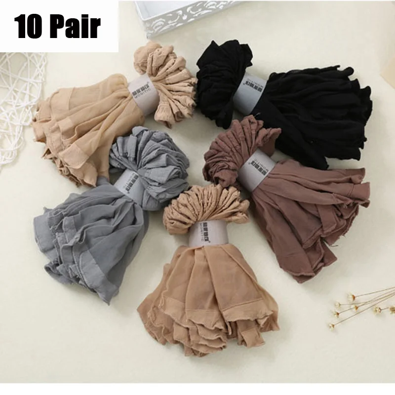 10pairs/lot summer sexy ultrathin transparent crystal silk socks for women elastic nylon short socks Women's socks female socks