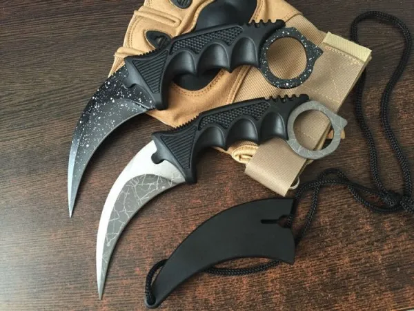 2 варианта! Karambit CS нож для шеи выживания 440 Лезвие ABS ручка маленький охотничий