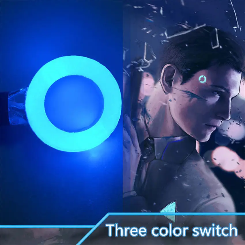 Игра DBH Детройт стать человеком Коннор RK800 портативный храм глава светодио дный