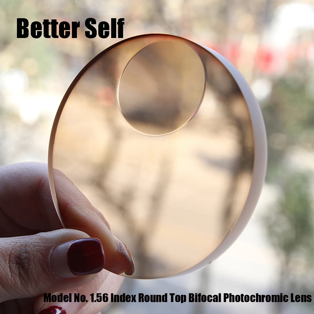 

1.56 Index Round Top Bifocal HMC HMC EMI Coating PhotoBrown PhotoGrey Prescription Free Lens Cut Frame Fitment RX Optical Lenses
