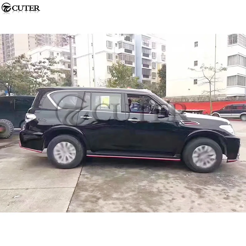 Y62 PP Неокрашенный Комплект кузова автомобиля передний задний бампер боковые юбки фартук для Nissan Patrol Y62 Nismo Стиль 12-17